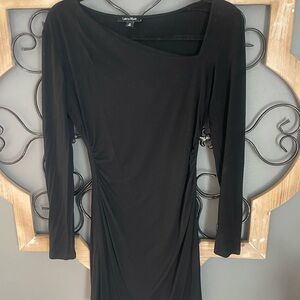 Lea & Viola One Shoulder Black Dress